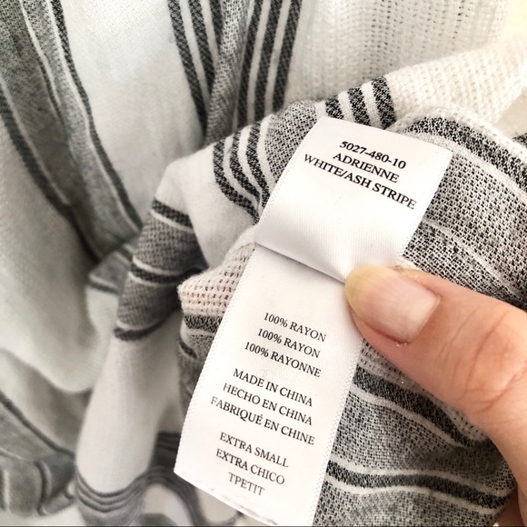 RAILS Adrienne Striped White Split Neck Dress - Picture 4 of 9